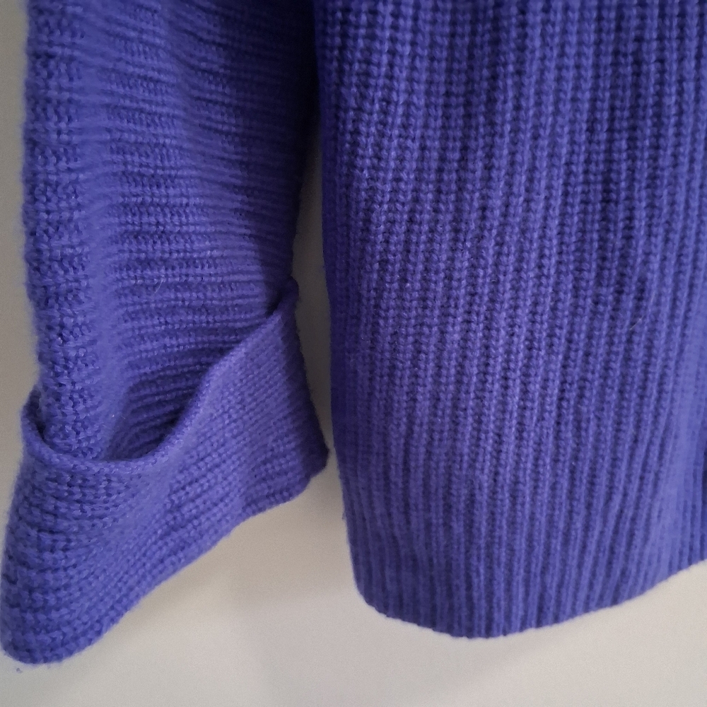 Athleta Azalea Merino Wool Cashmere Sweater Nobel Purple Sweater Size Large - Picture 4 of 12